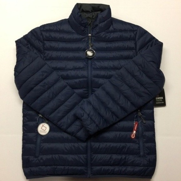 swiss tech packable down jacket